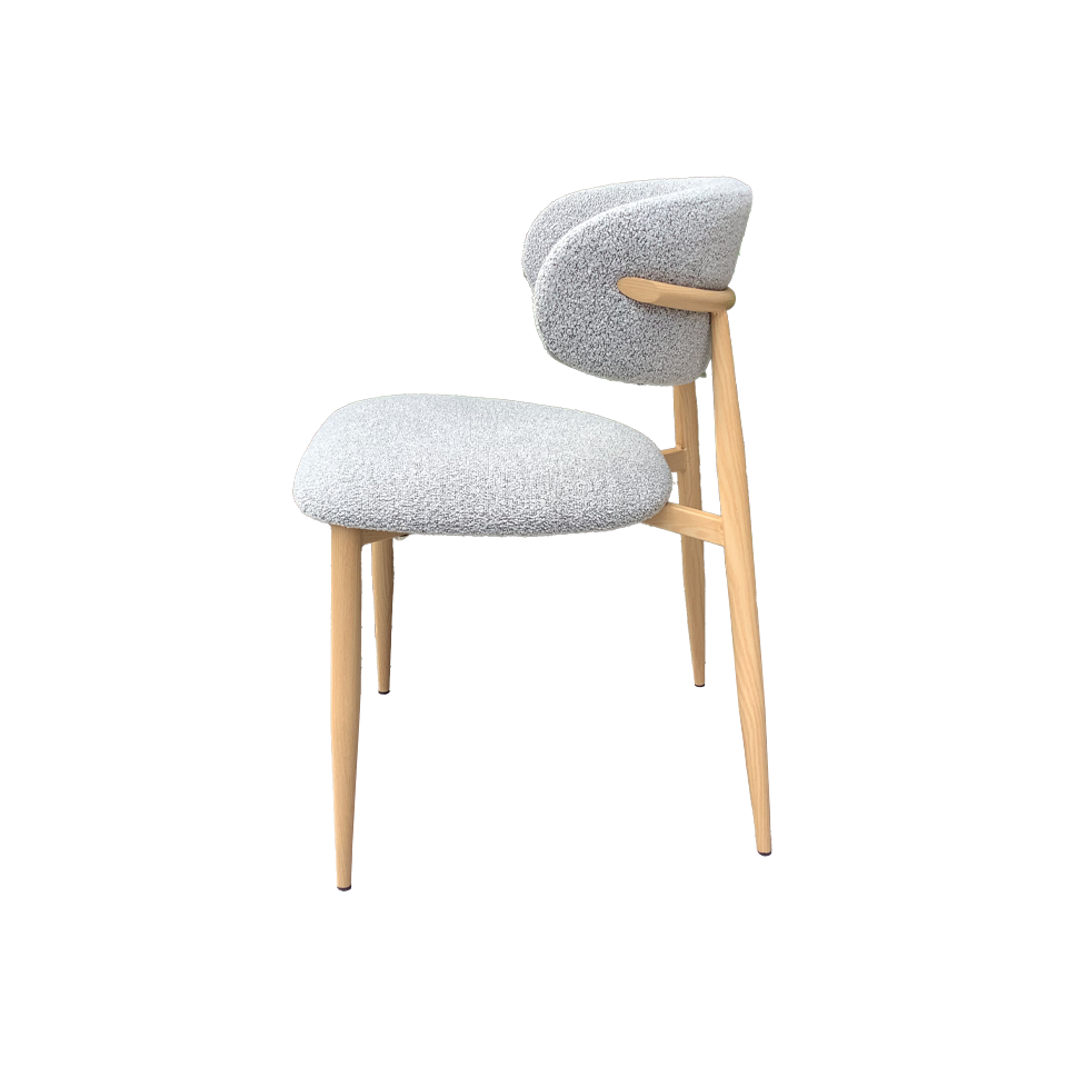 【同色2脚組】チェアZLM013ナチュラル／ライトグ... - 3