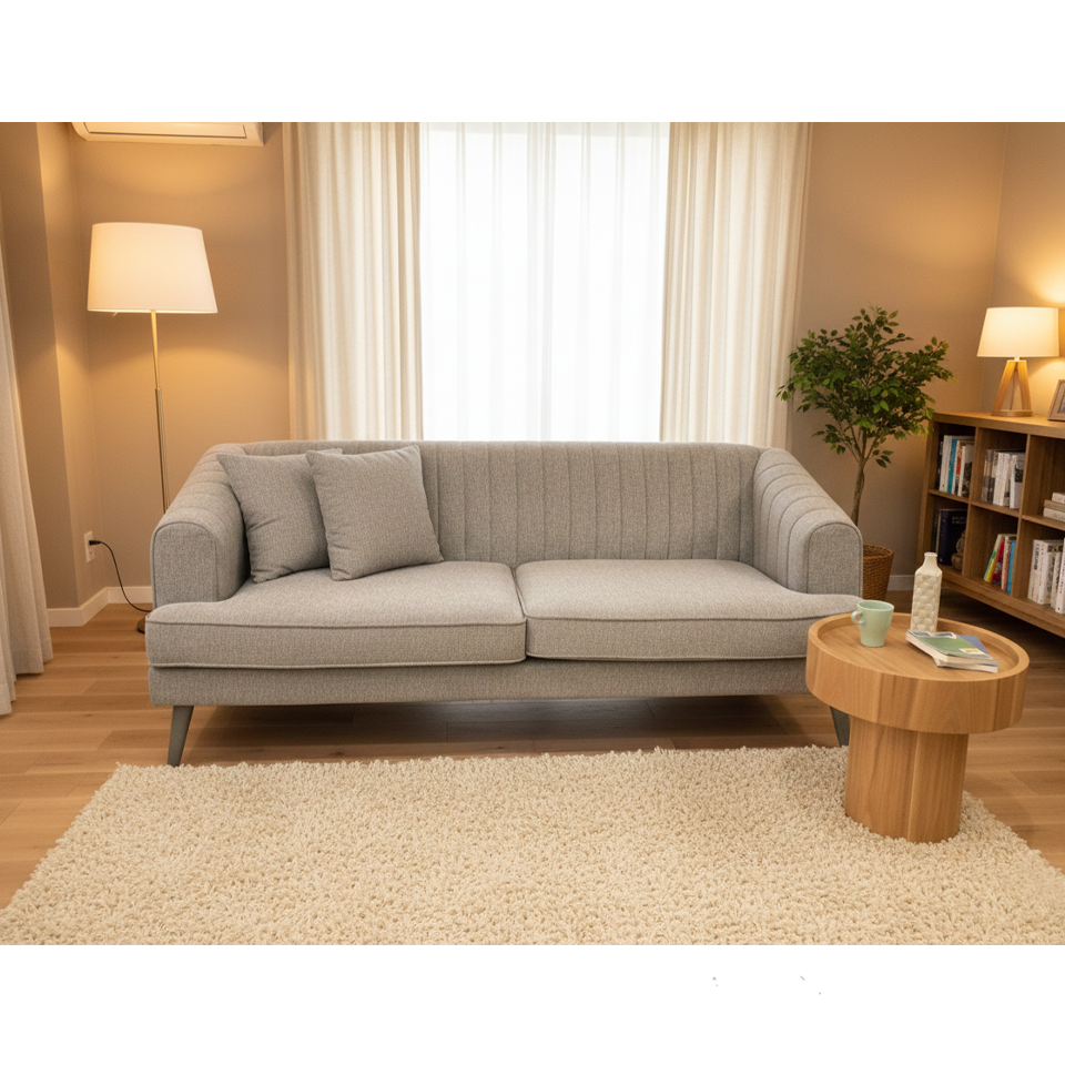 ソファSANTE 3人掛けグレー - 5