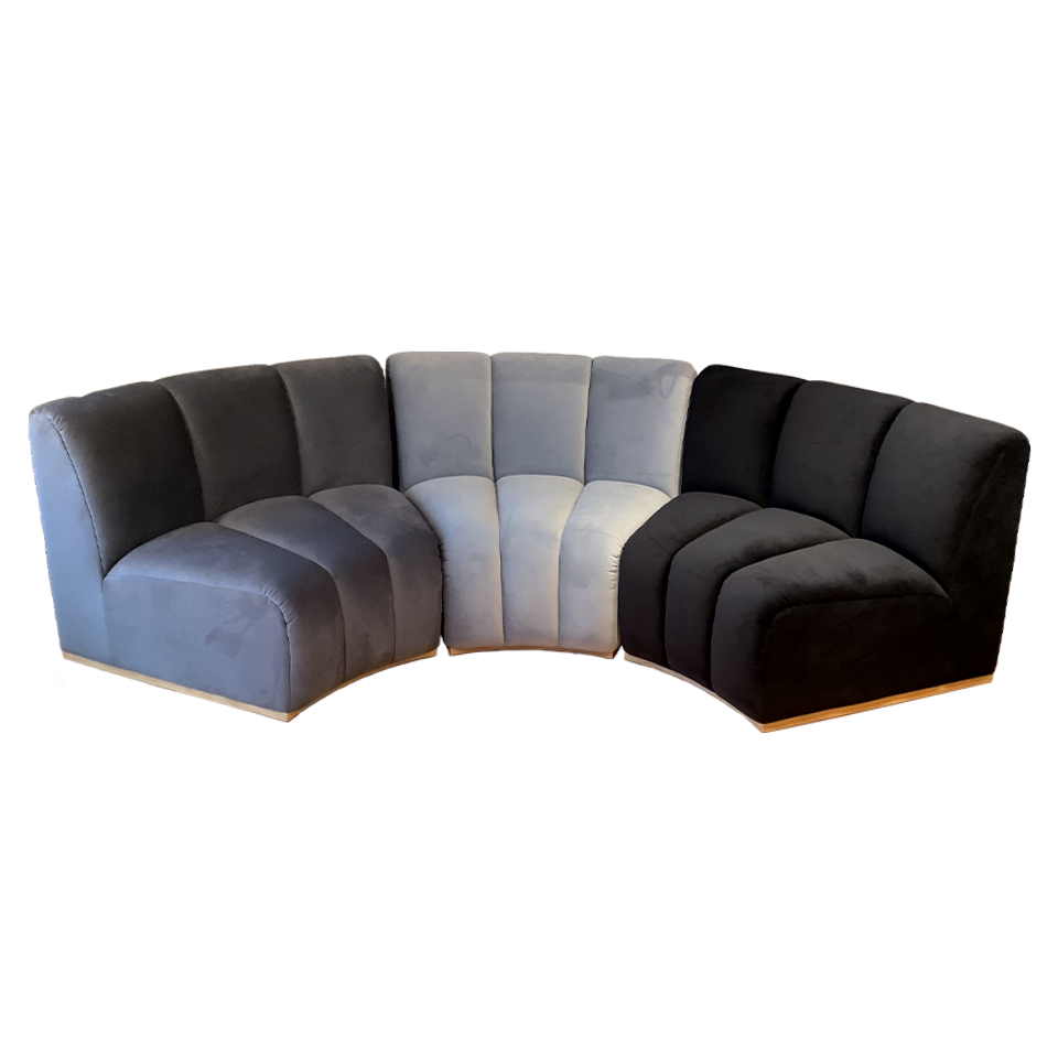 ソファNOVA３個セットグレー - 2