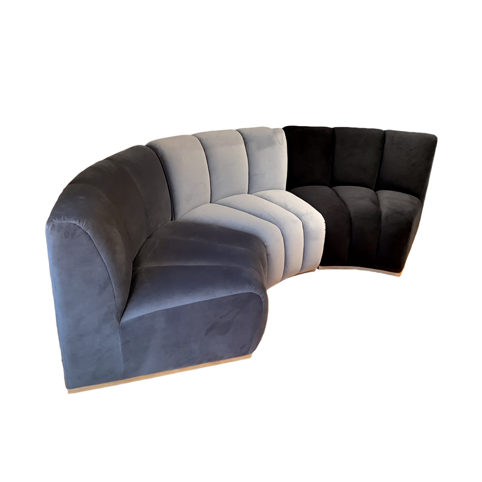 ソファNOVA３個セットグレー - 3