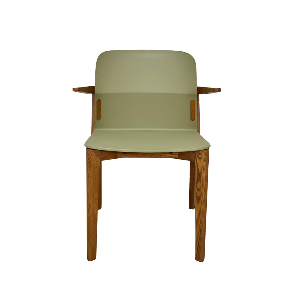 チェアDC-S258Aウォールナット／グリーン - 3
