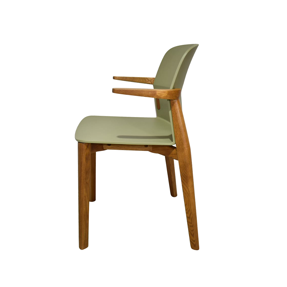 チェアDC-S258Aウォールナット／グリーン - 4