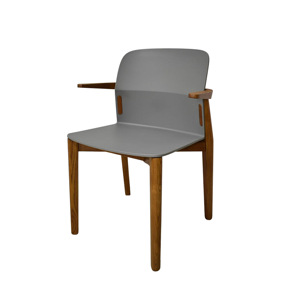 チェアDC-S258Aウォールナット／グレー - 2