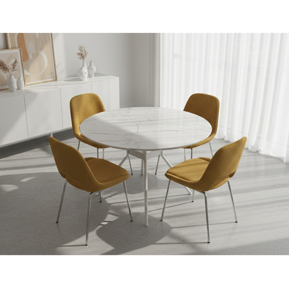 北欧ダイニングセットA／イエロー【セール価格】