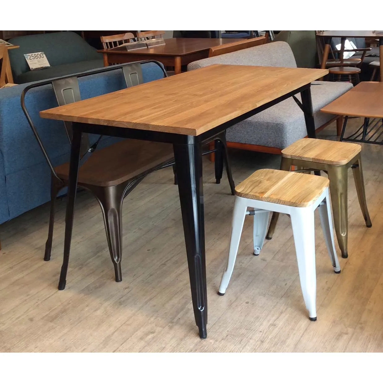 【同色２脚セット】スツールT3503-18Mグレー - 3