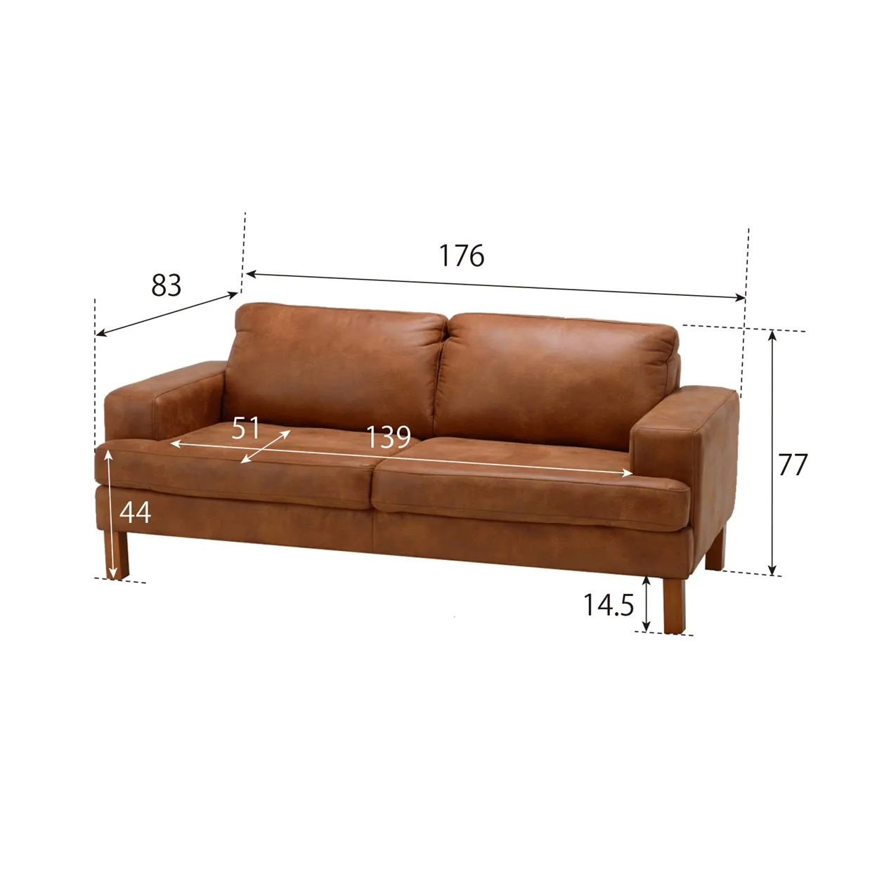 ソファNEW NEST 3人掛けライトブラウン - 5