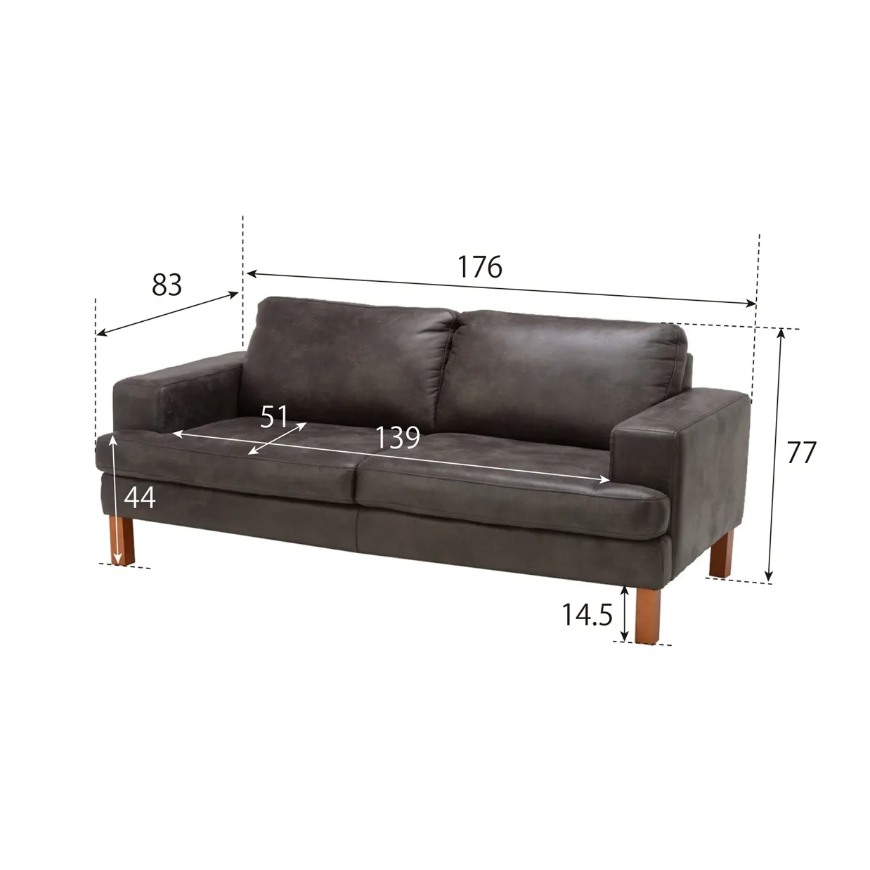 ソファNEW NEST 3人掛けダークグレー - 4