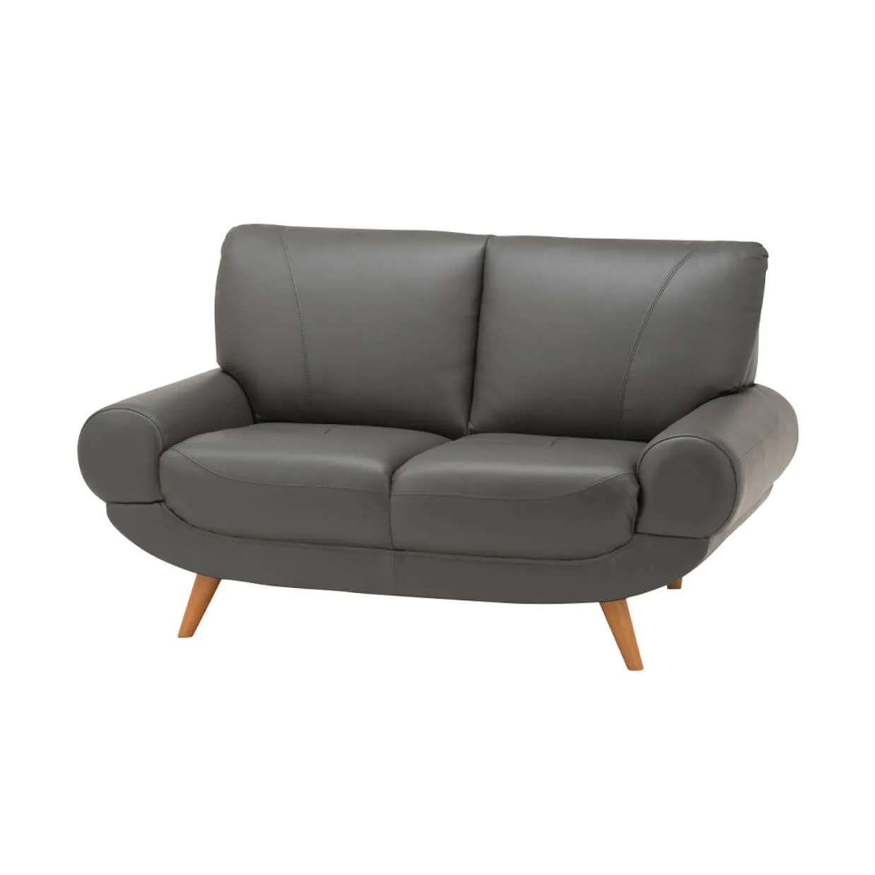 ソファ【本革】PS 2人掛けダークグレー