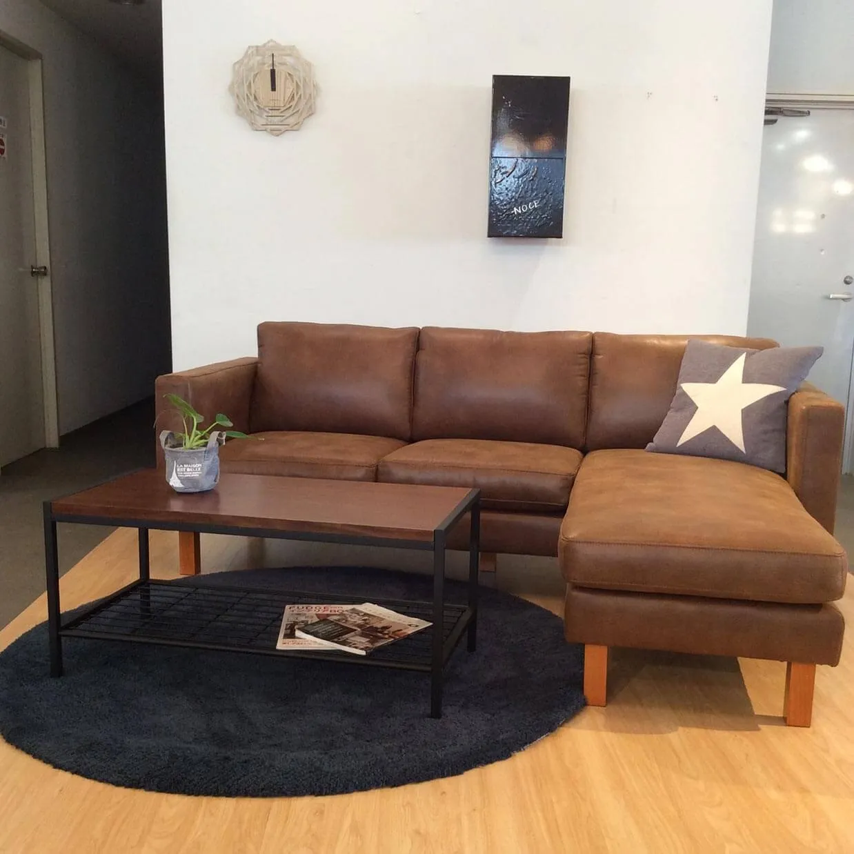 ソファNEW ANGLEチョコレート - 5