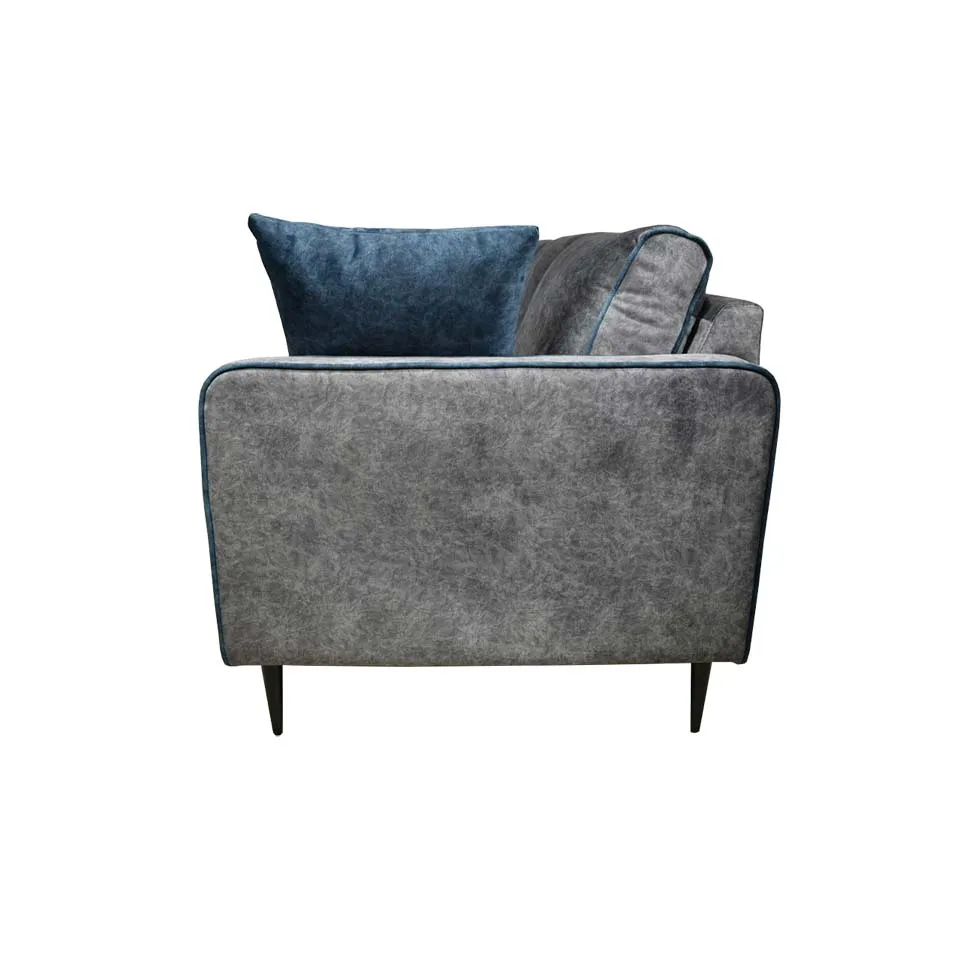 ソファNEW01 3人掛けグレー/ブルー - 3