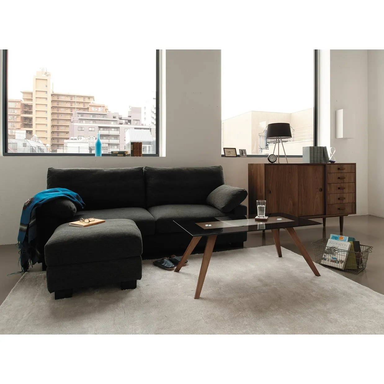 ソファTD9810 3人掛けセット（オットマン付き）【送料・開梱... - 6