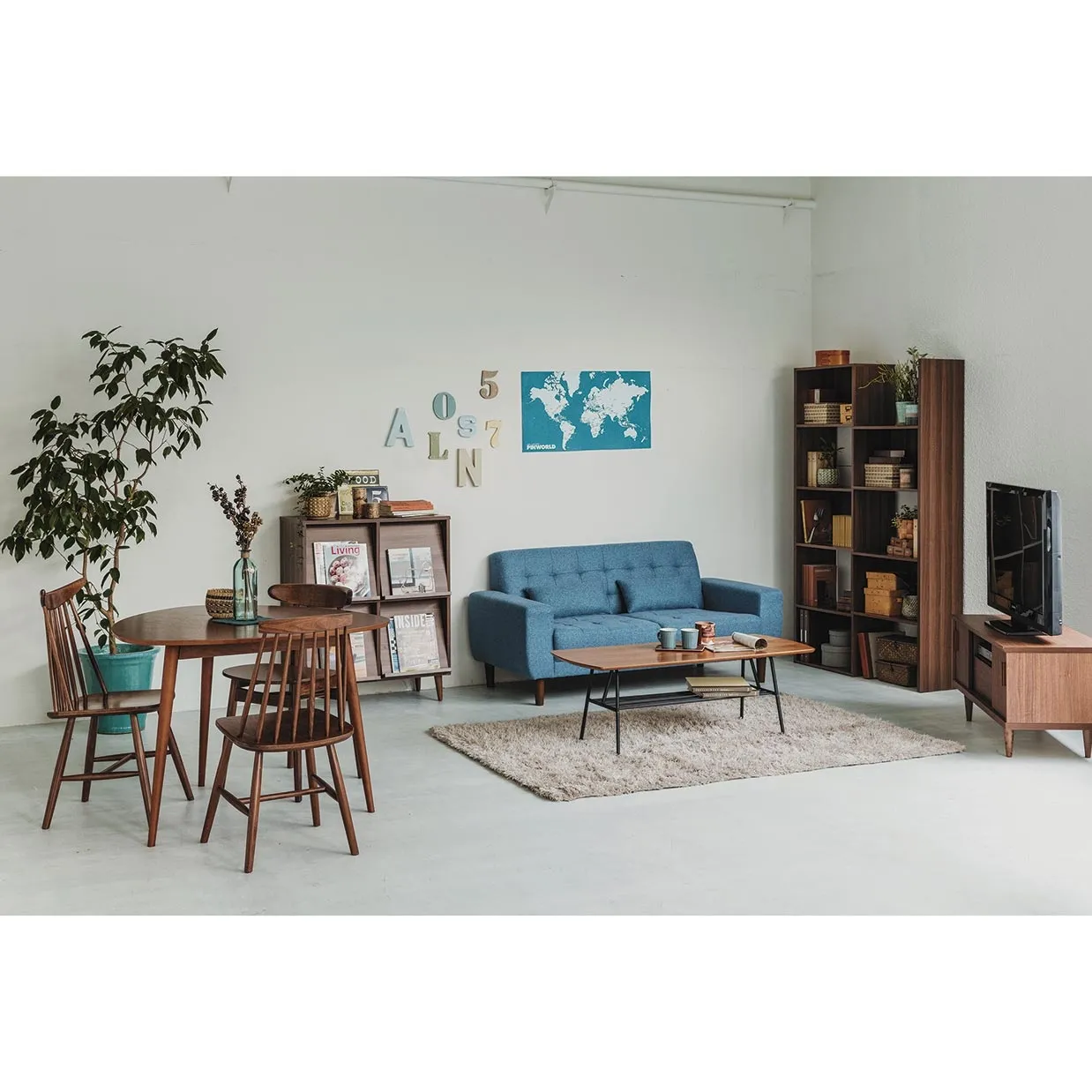 ソファHY7314 2人掛けブルー - 7