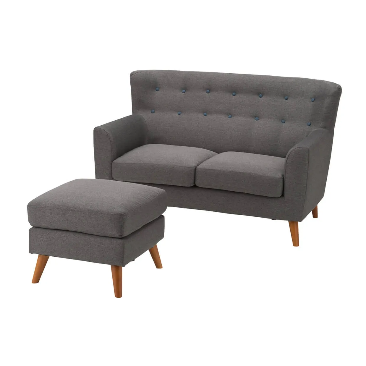 ソファHY7741 2人掛けセット（オットマン付き）【送料・開梱... - 2