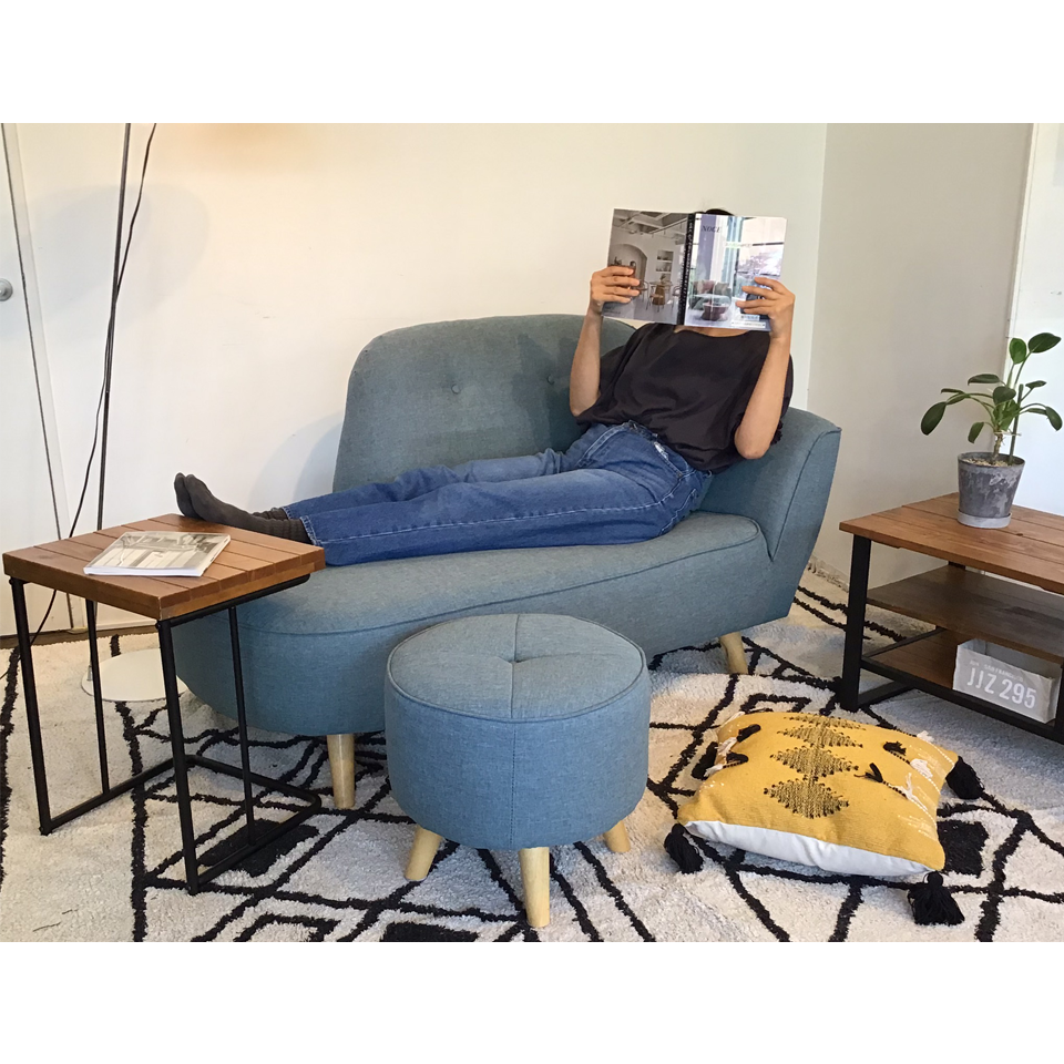 ソファYU8946B(オットマン付き)ブルー - 7