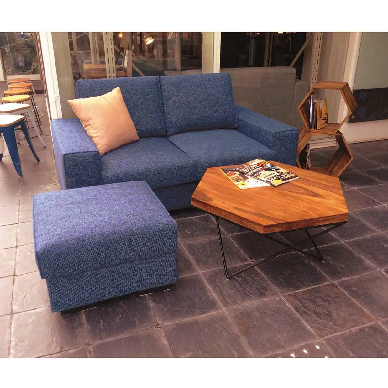 ソファTD9811A 2人掛けセット（オットマン付き）【送料・開梱... - 6