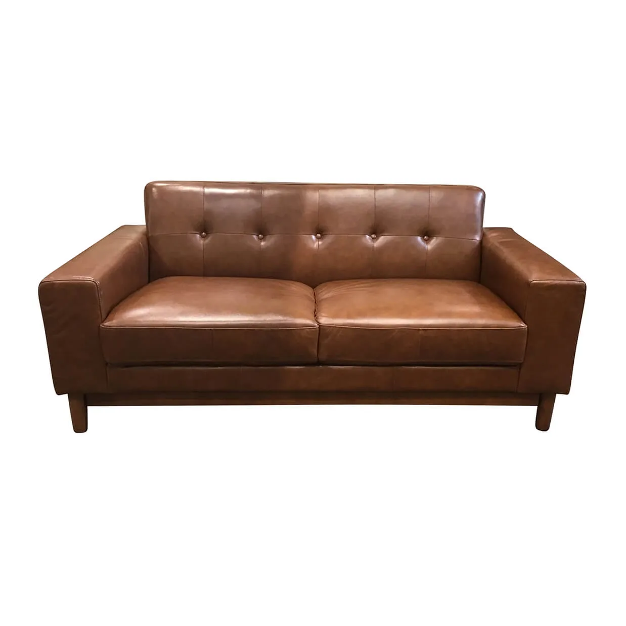 ソファ【本革】HY7311D 3人掛けブラウン - 2