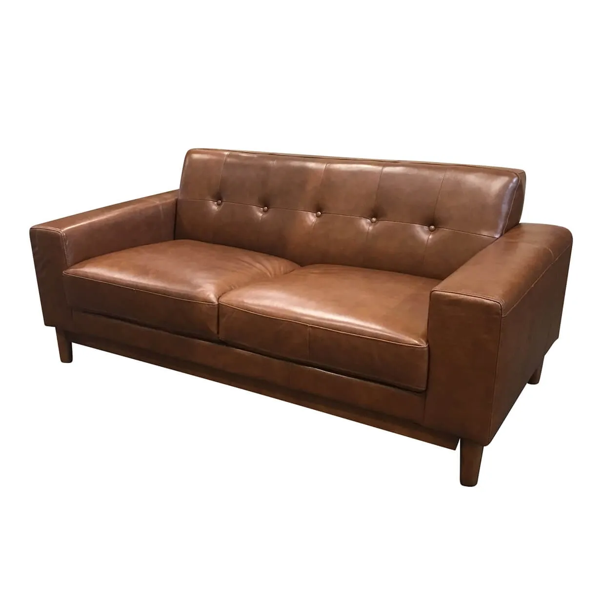 ソファ【本革】HY7311D 3人掛けブラウン - 3