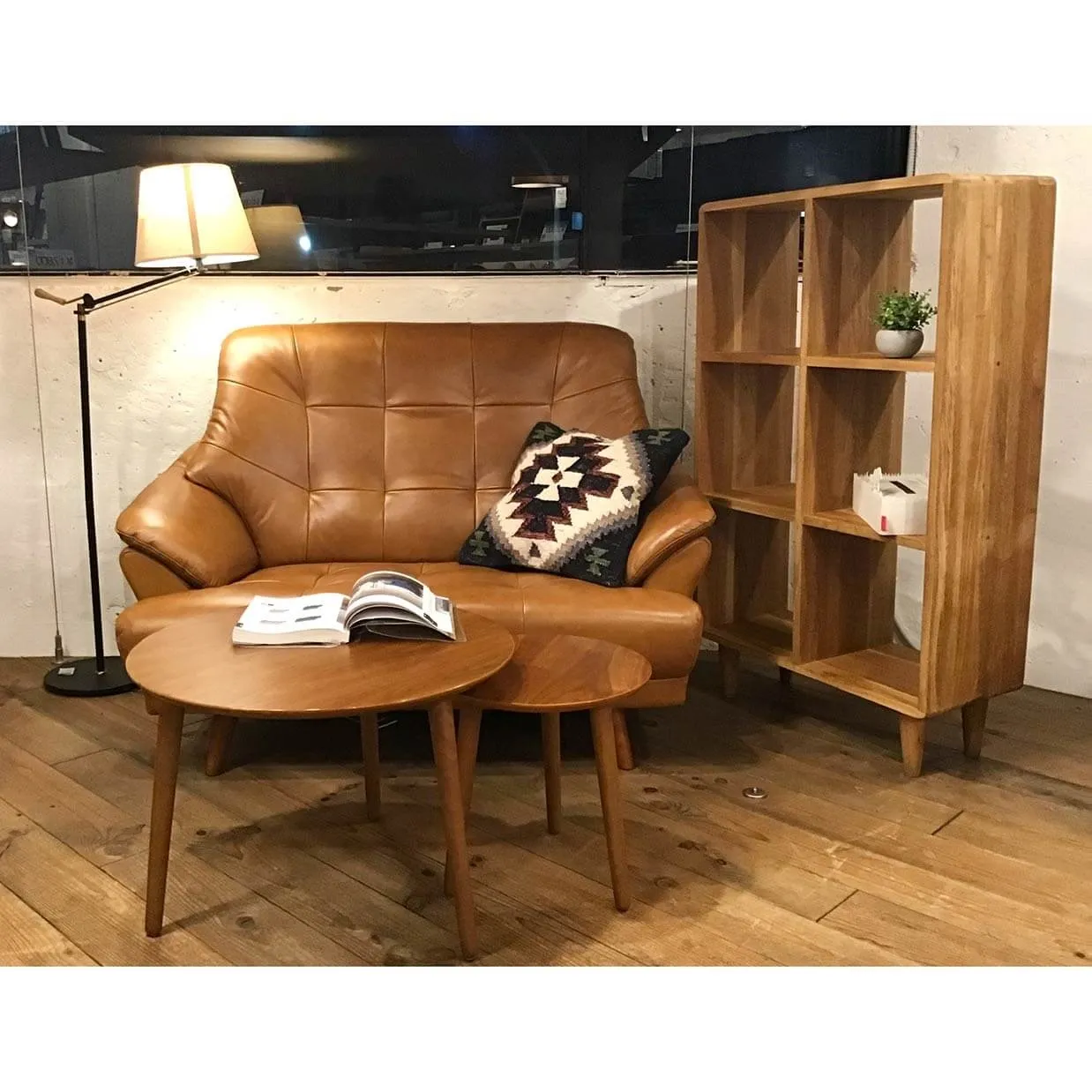 ソファHY2766【本革】2人掛けキャメル... - 5