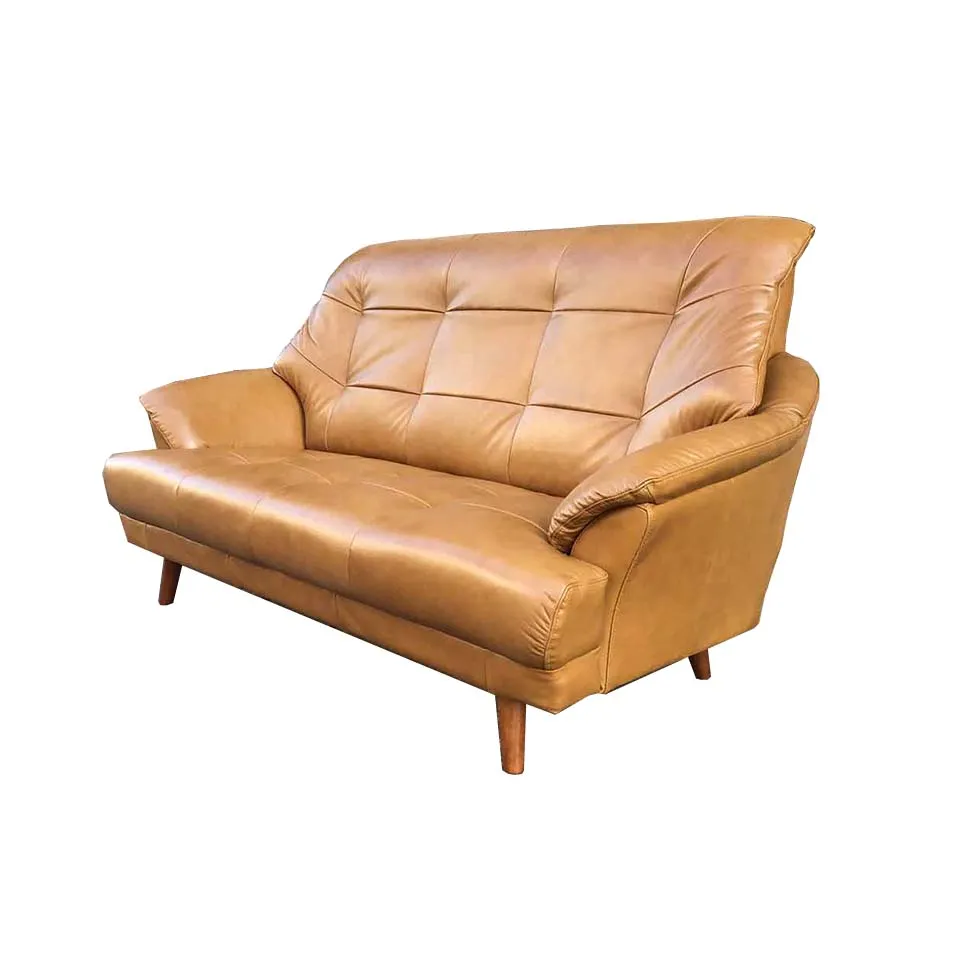 ソファHY2766【本革】3人掛けキャメル... - 3