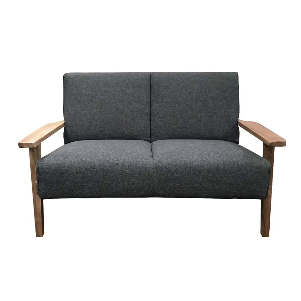 ソファNC130A 2人掛けブラック/ウォールナット - 2