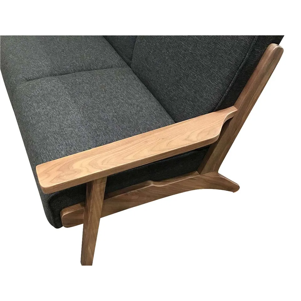 ソファNC130A 2人掛けブラック/ウォールナット - 4