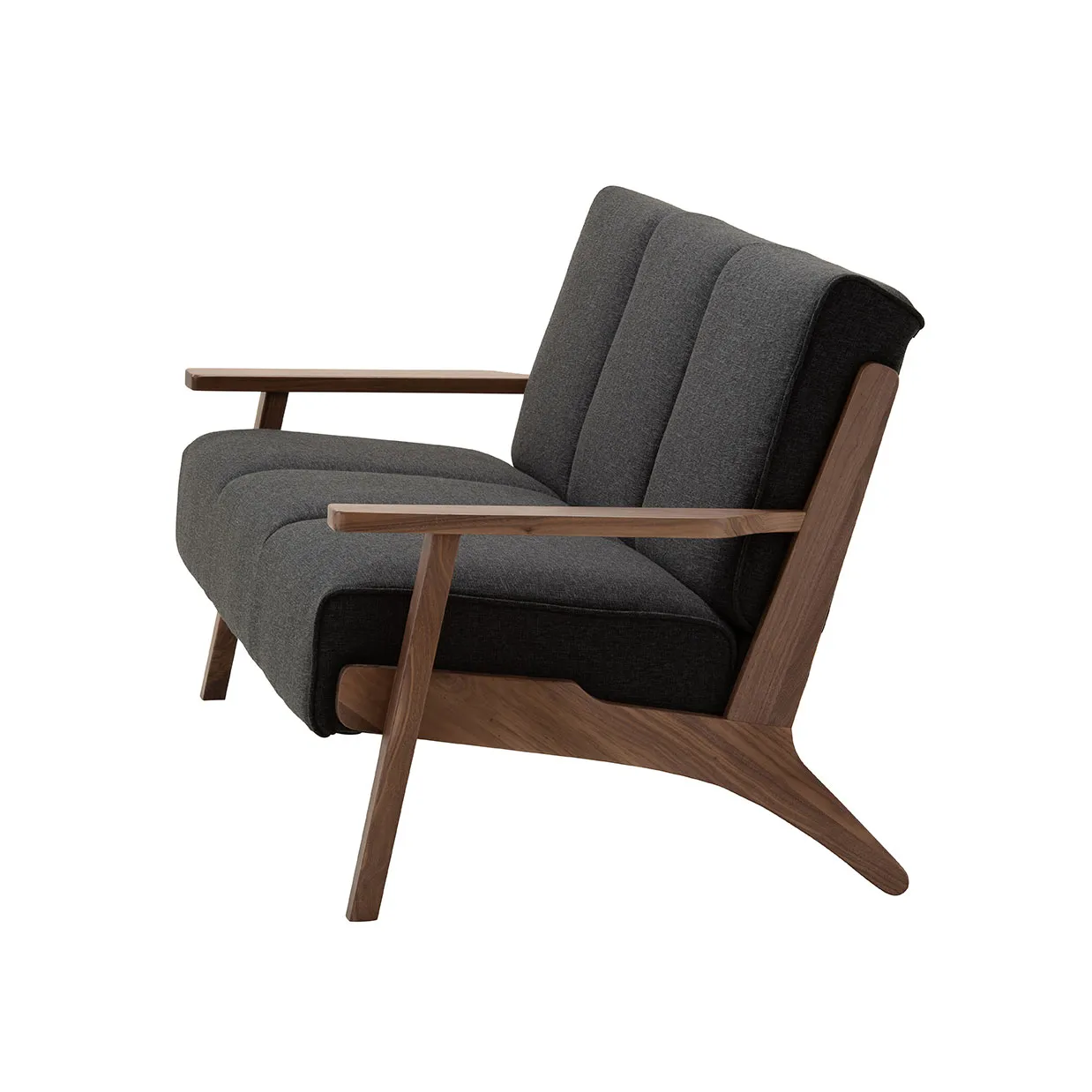 ソファNC130A 3人掛けブラック/ウォールナット - 3