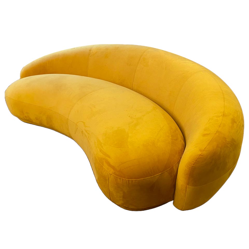 ソファBEANS 3人掛けイエロー - 3