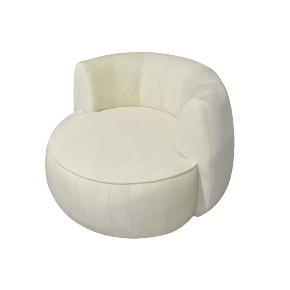 ソファCIRCLE 1人掛けホワイト/ライト... - 5