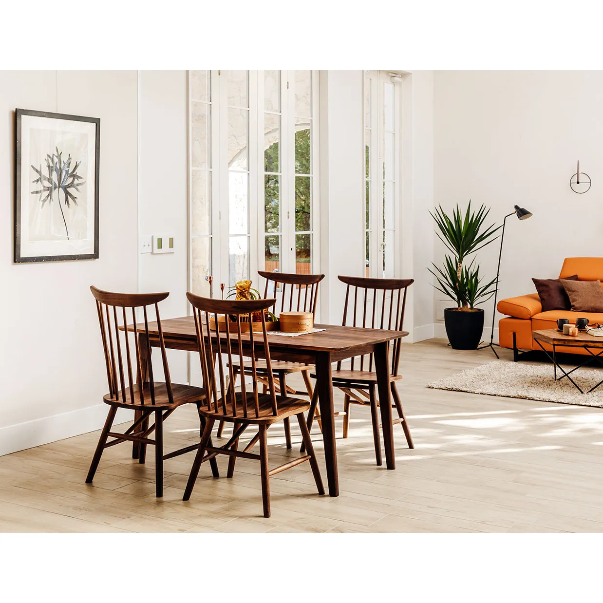 ダイニングテーブルMK1T4Cウォールナット無垢 - 7