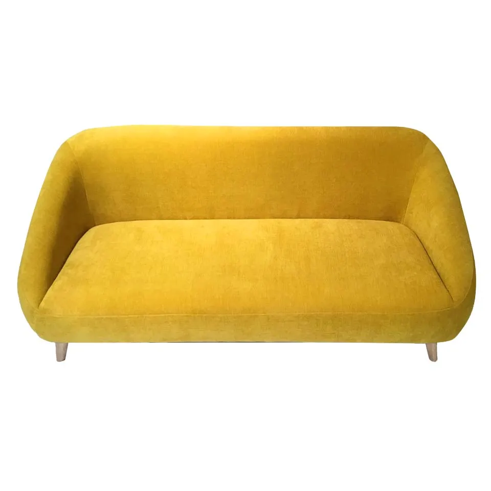 ソファALEXIA 3人掛けNEWイエロー - 5