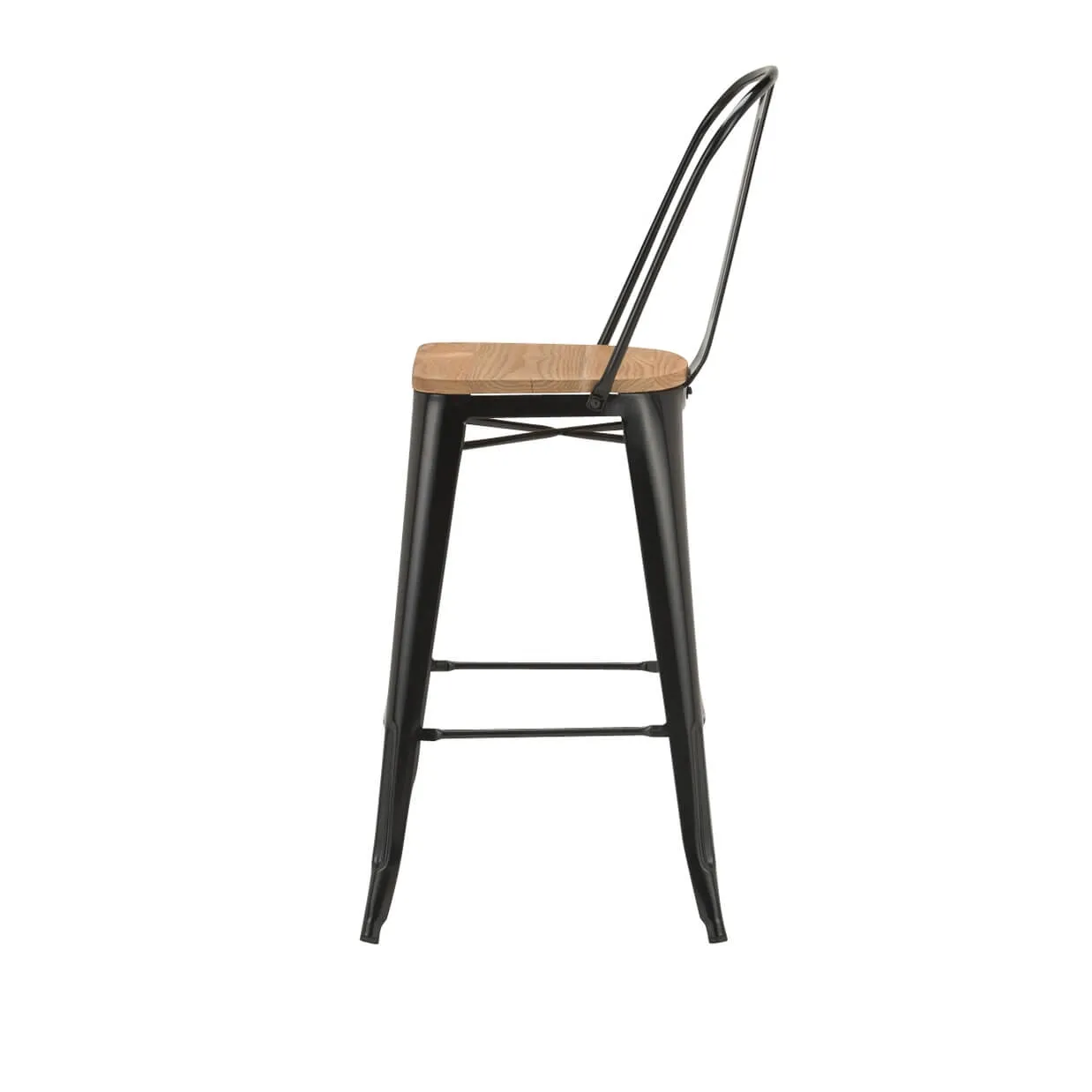 ハイチェアT3513-30GBMブラック/ナチュラル - 3