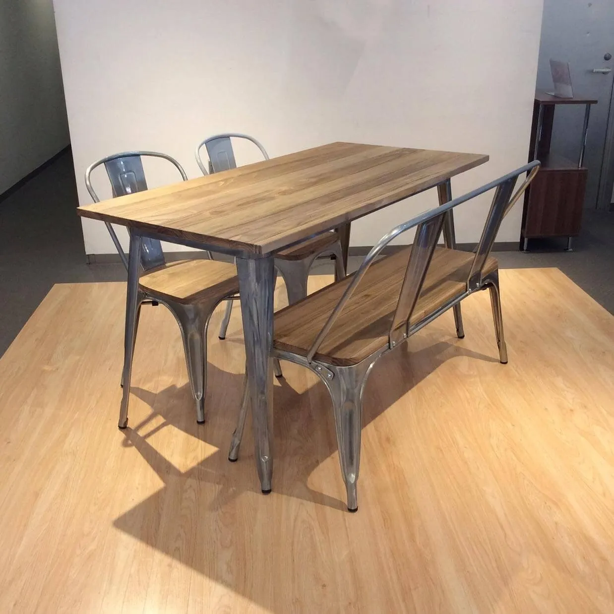 テーブルTC140-70Mガルバナイズド/ナチュラル - 4