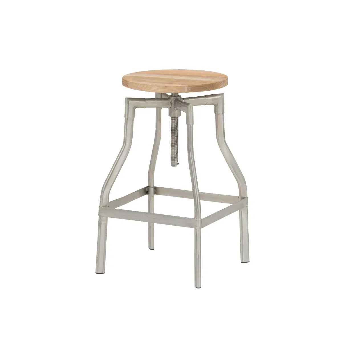 スツールGZ4526-24Mガルバナイズド/ナチュラル - 2
