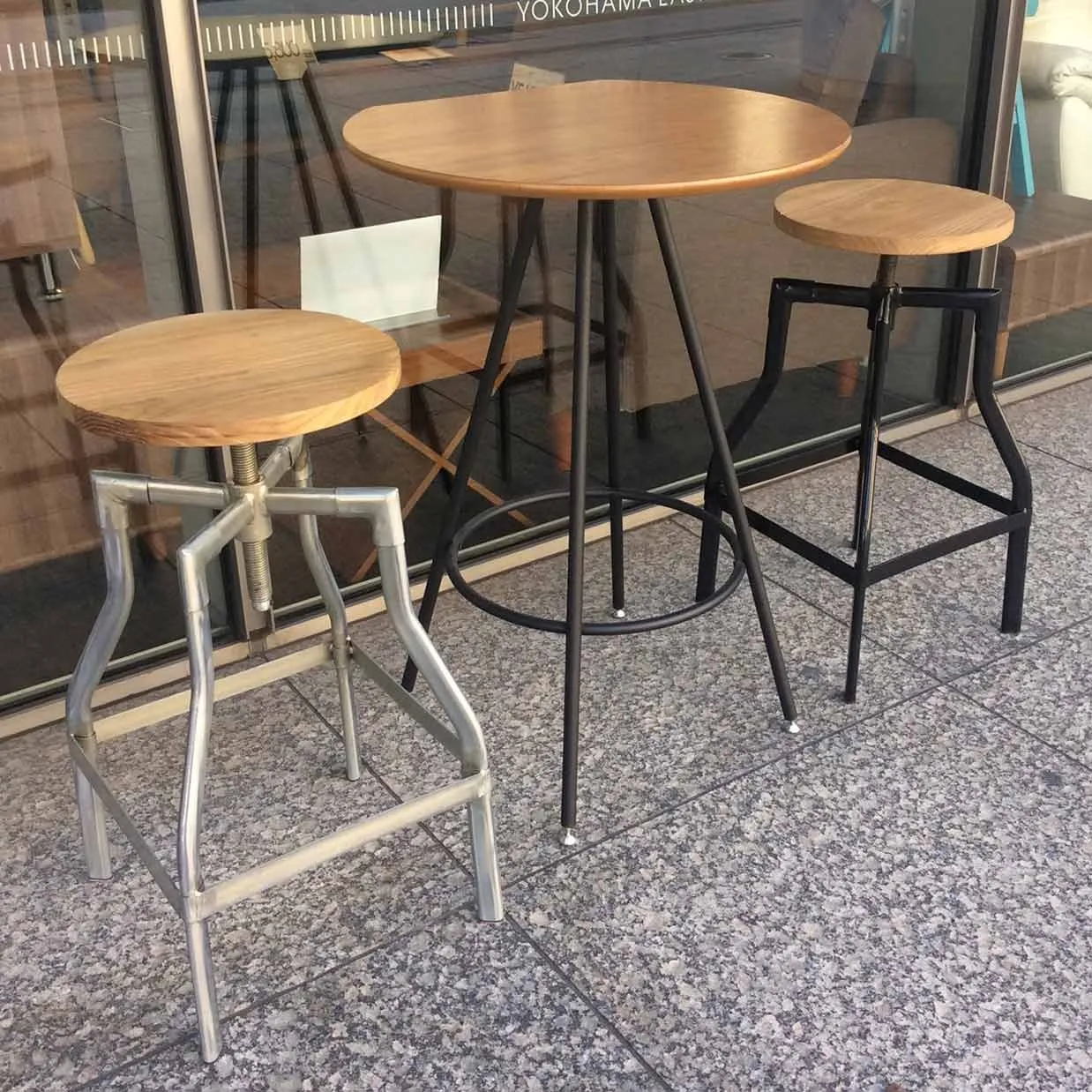 スツールGZ4526-24Mガルバナイズド/ナチュラル - 4