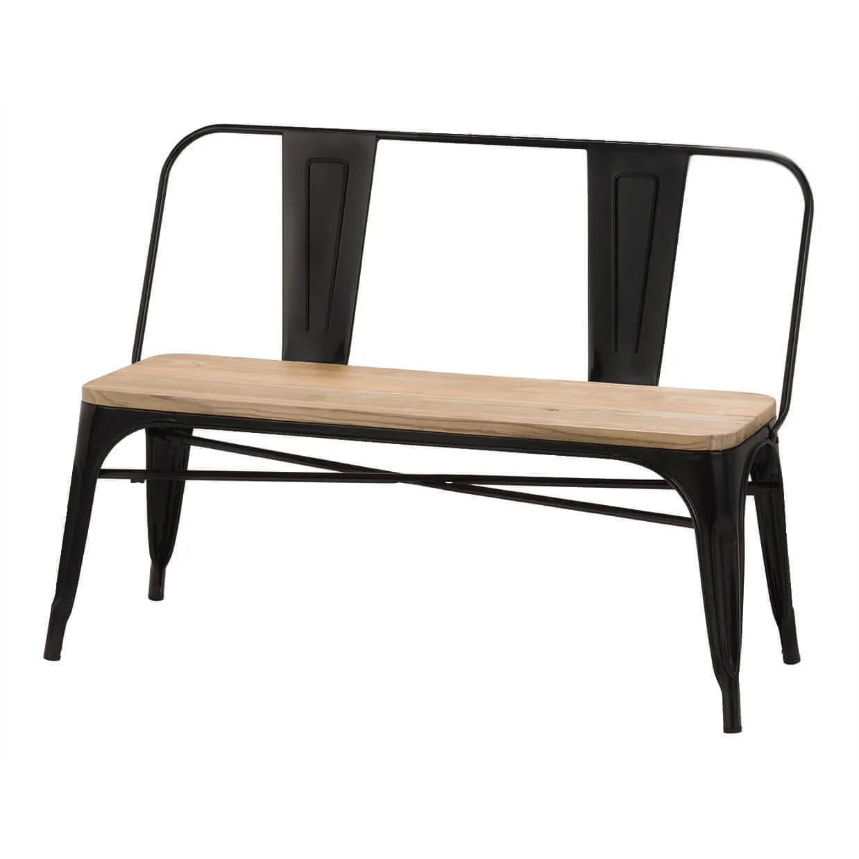 ベンチTS3534-105MNブラック/ナチュラル