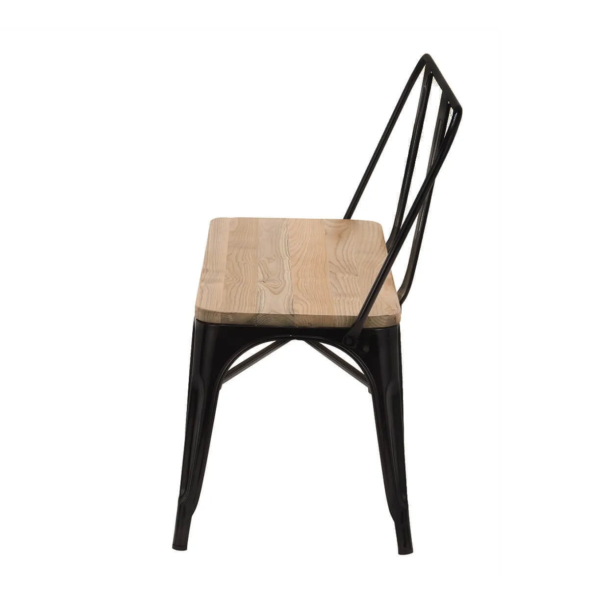 ベンチTS3534-105MNブラック/ナチュラル - 3