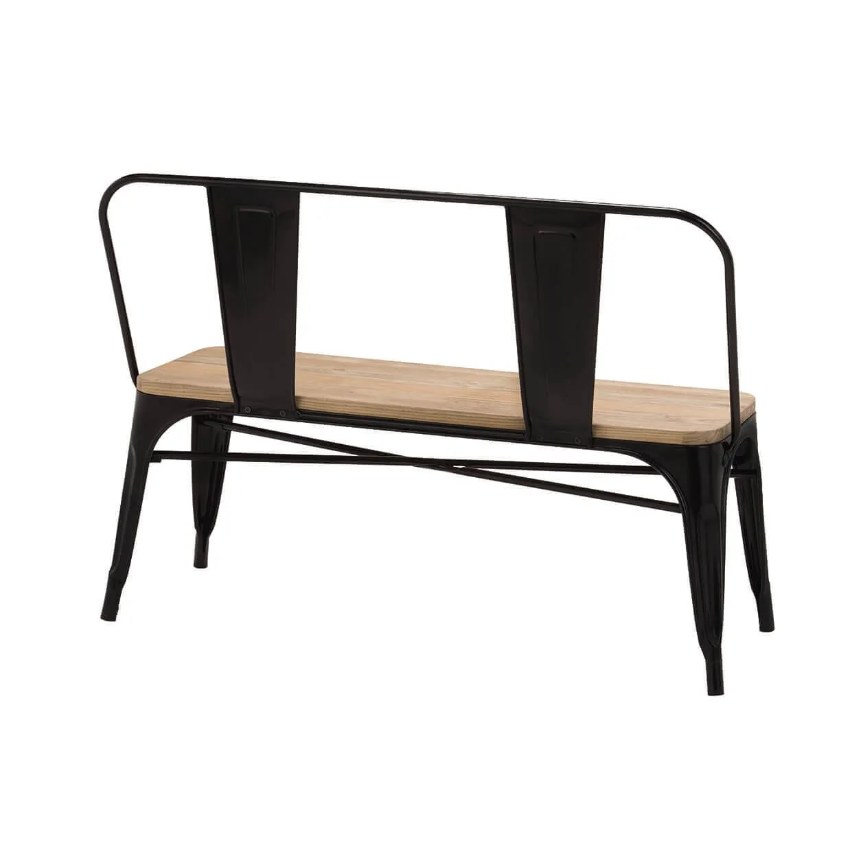 ベンチTS3534-105MNブラック/ナチュラル - 4