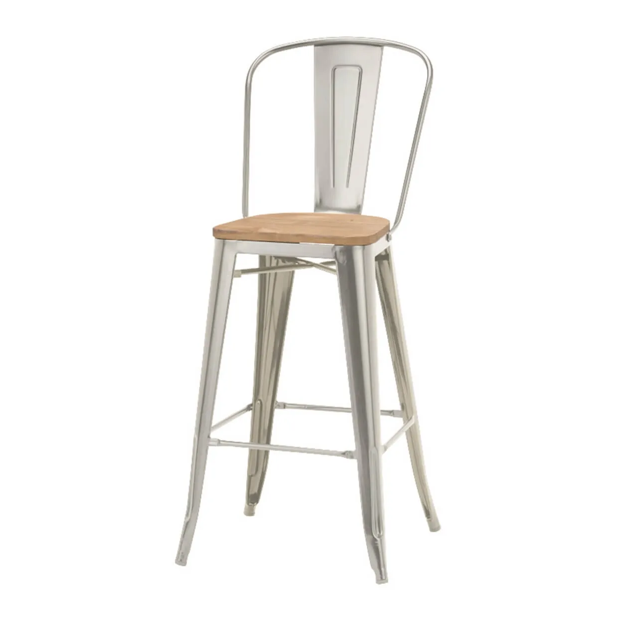 ハイチェアT3513-30GBMガルバナイズド/ナチュラル