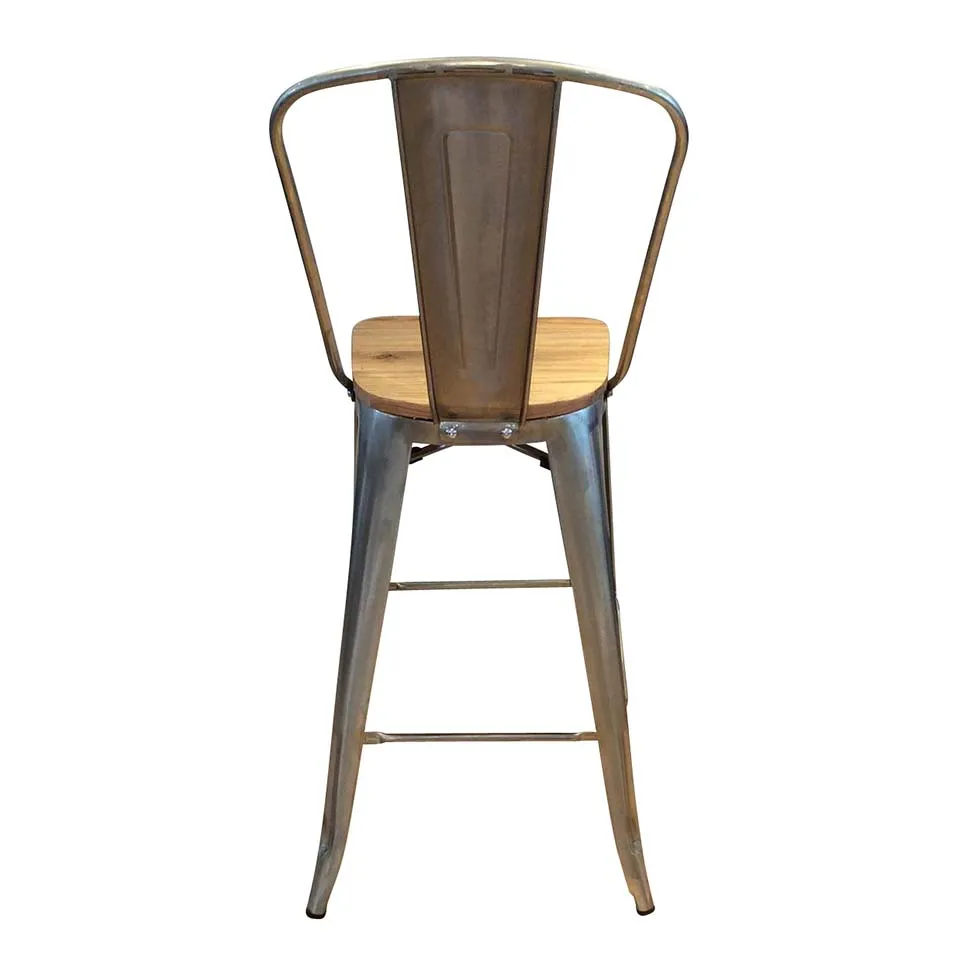 ハイチェアT3513-30GBMガルバナイズド/ナチュラル - 4