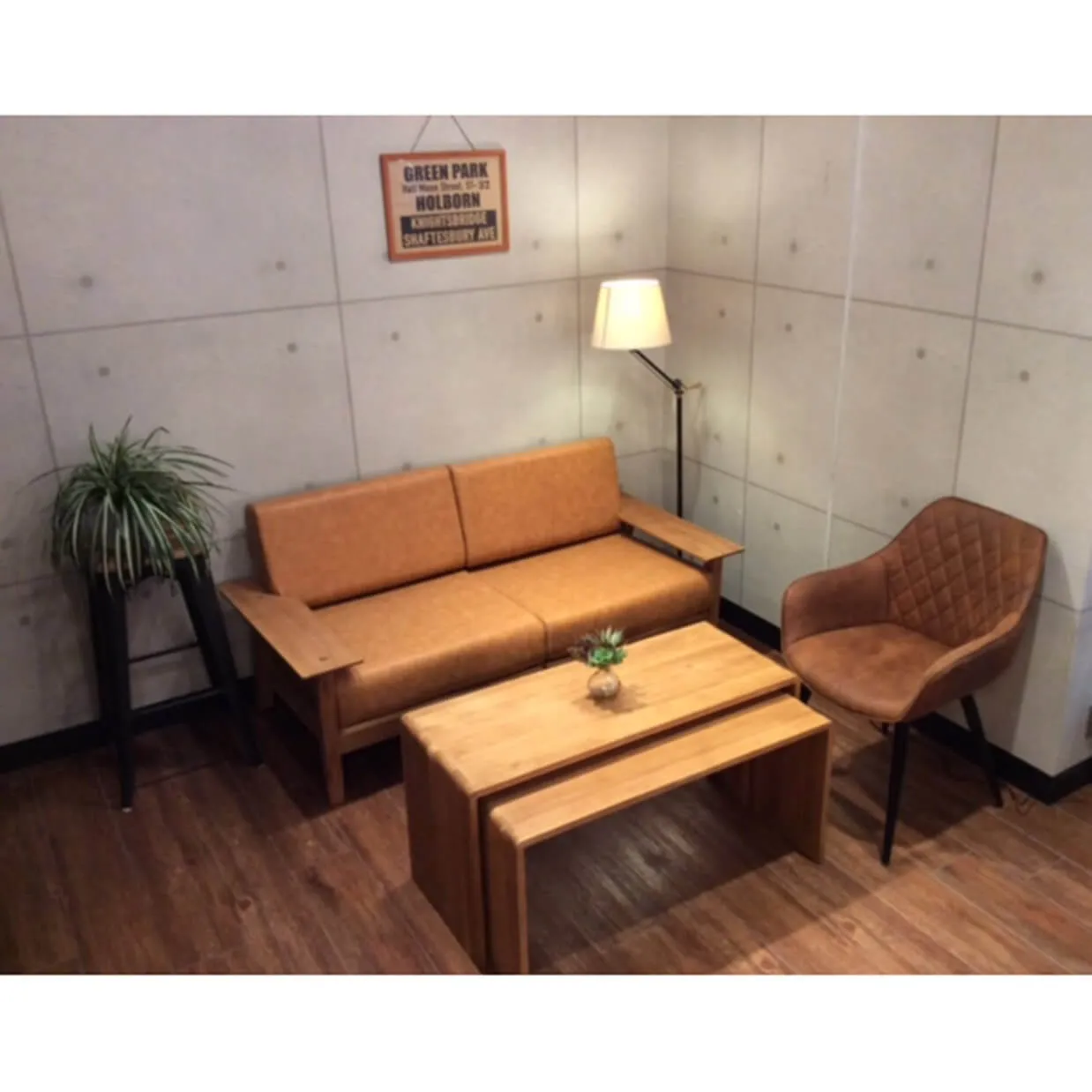 ソファ1610 2人掛けライトブラウン - 5