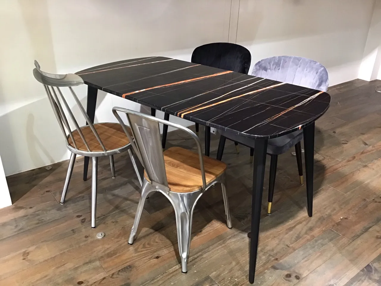 大理石ダイニングテーブル 140マーブル【開梱設... - 5