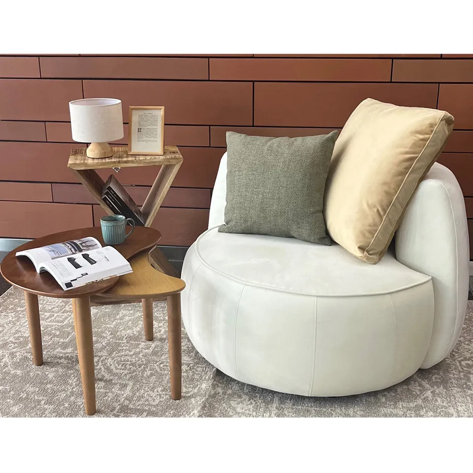 ソファCIRCLE 1人掛けホワイト/ライト... - 6