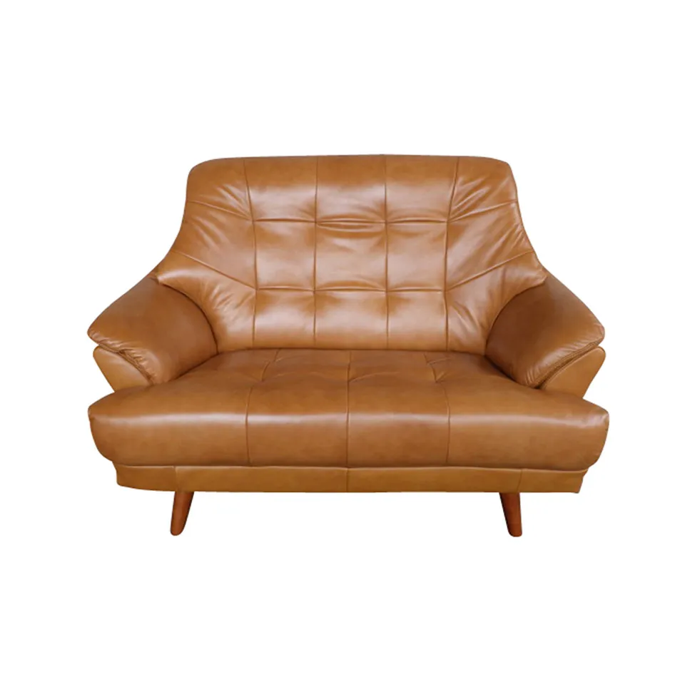 ソファHY2766【本革】2人掛けキャメル...