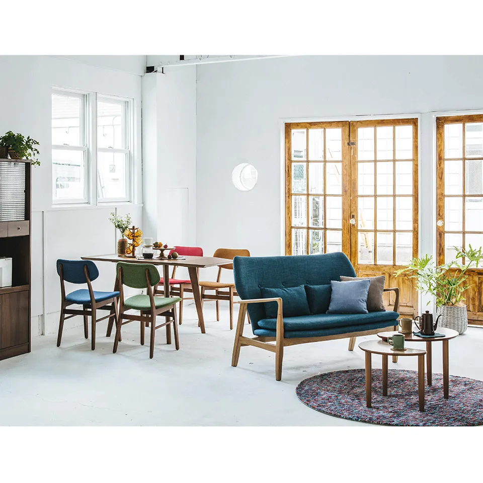 ソファMKDS 2人掛けブルー - 6