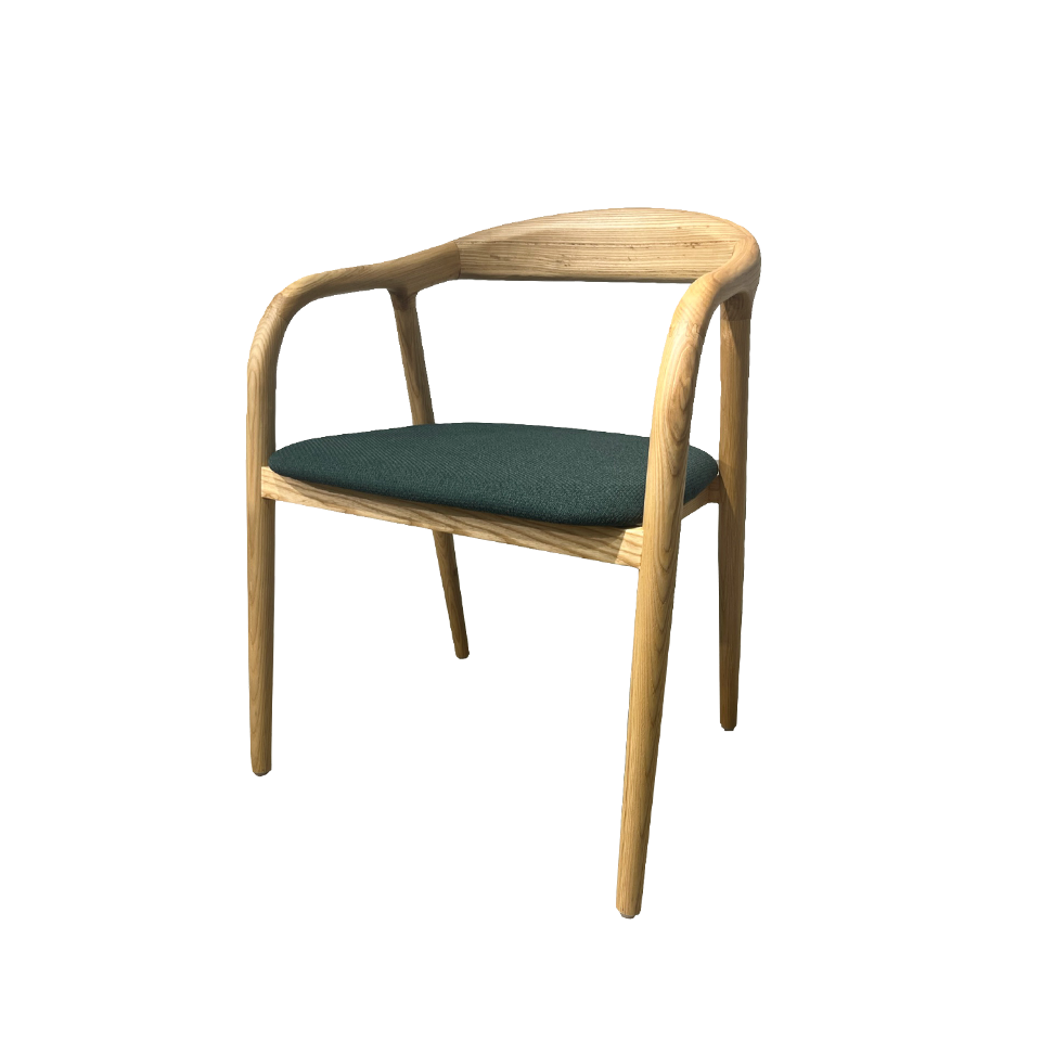 チェアC381ナチュラル／グリーン