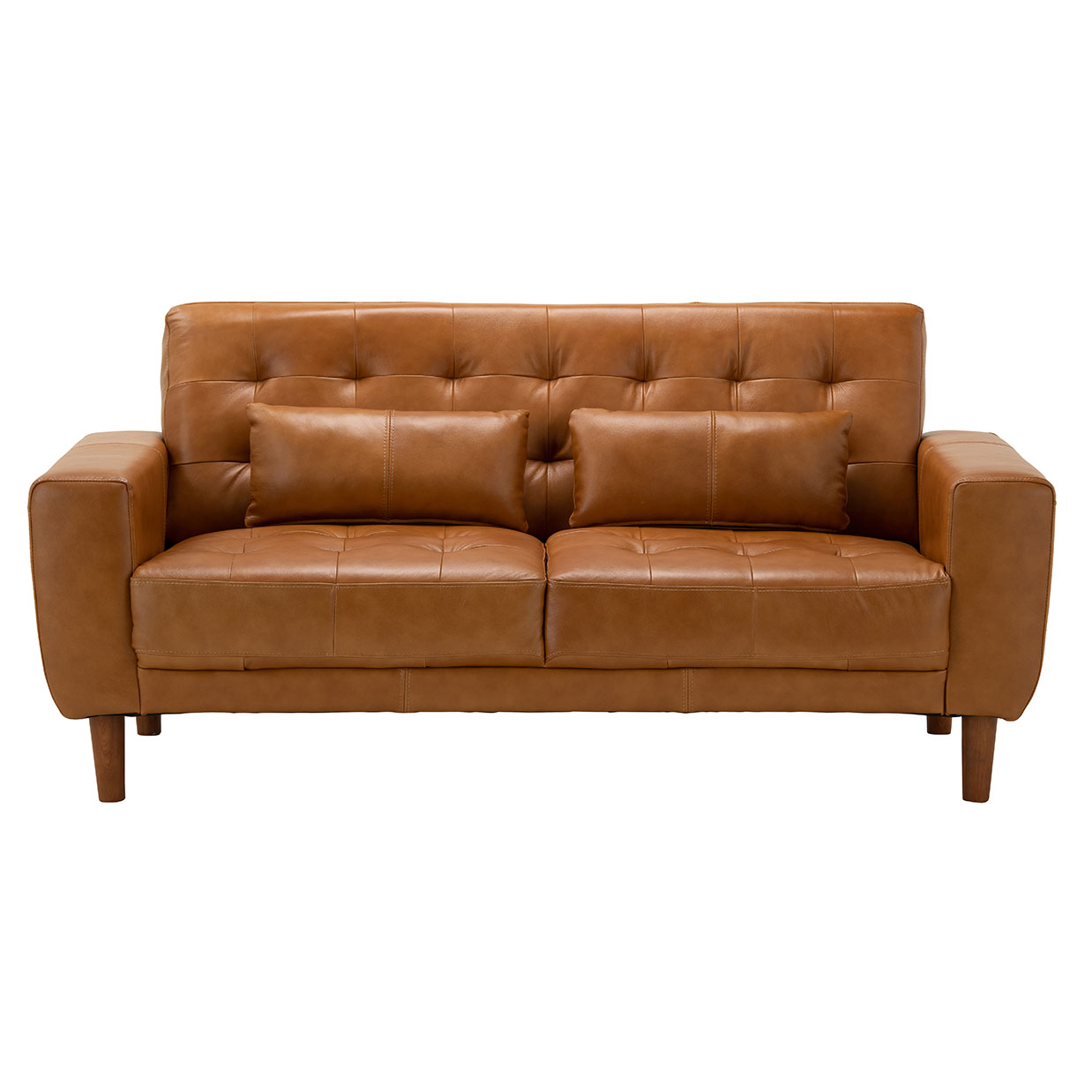 ソファ【本革】HY7314 2人掛けキャメル